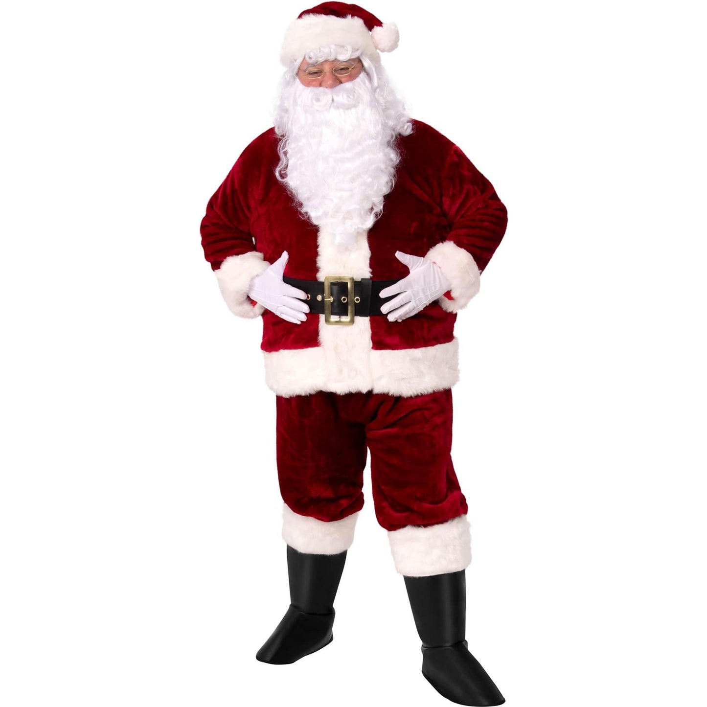 master-Men's Big and Tall Crimson Imperial Santa Suit Costume - Professional-P1018032
