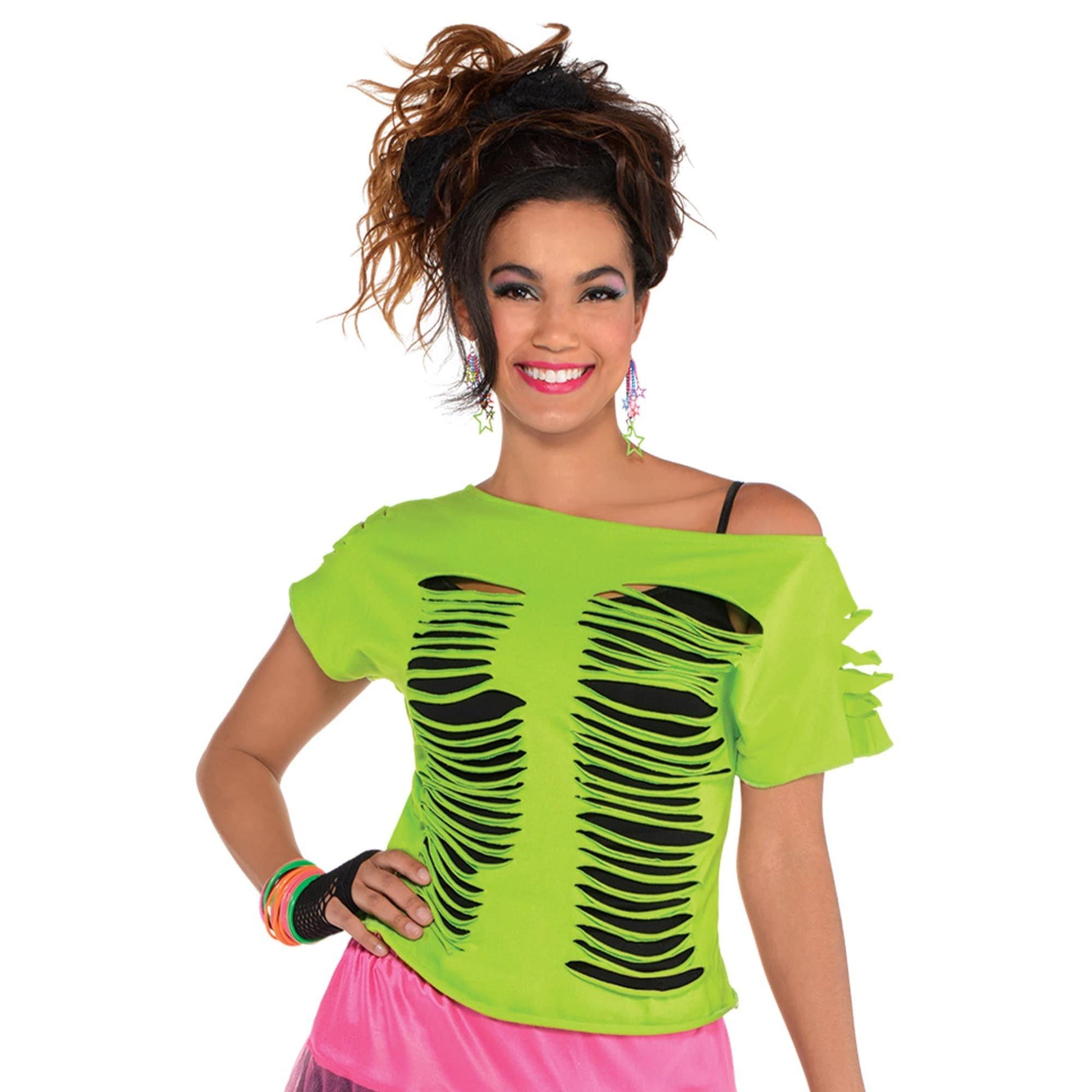 neon green t shirt dress Neon Green Sequin V-Neck Dress – fringe co