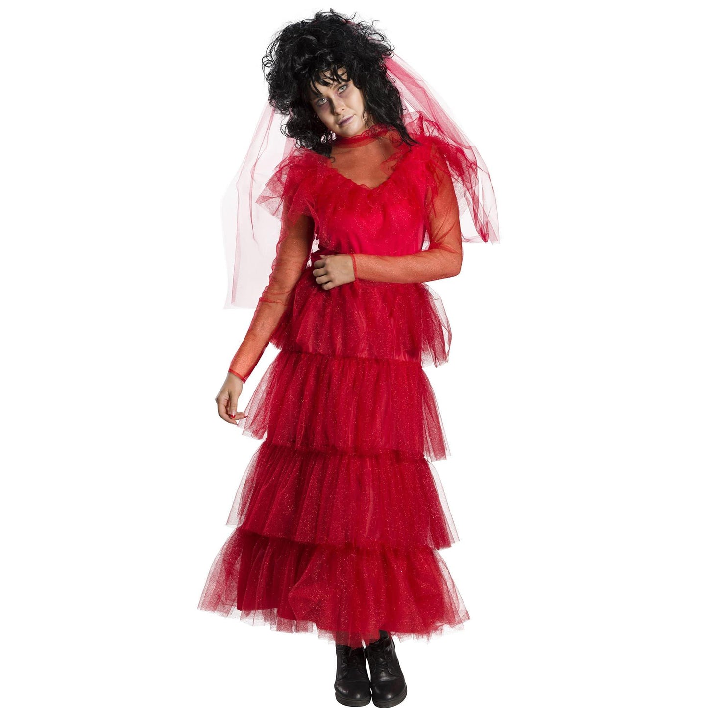 Adult Lydia Red Wedding Dress Costume - Beetlejuice - Adult Costumes Adult Lydia Red Wedding Dress Costume - Beetlejuice - Adult Costumes