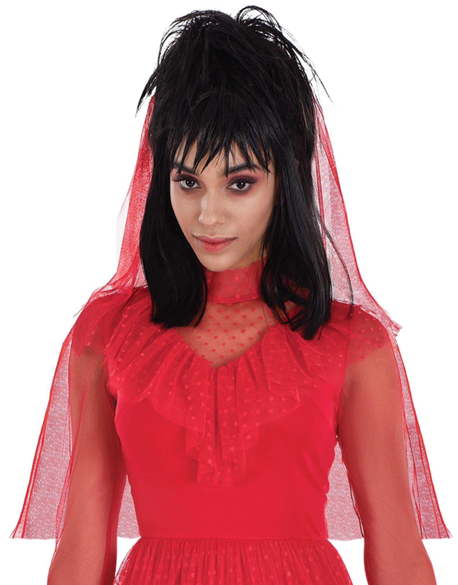 Adult Lydia Red Wedding Dress Costume - Beetlejuice Adult Lydia Red Wedding Dress Costume - Beetlejuice