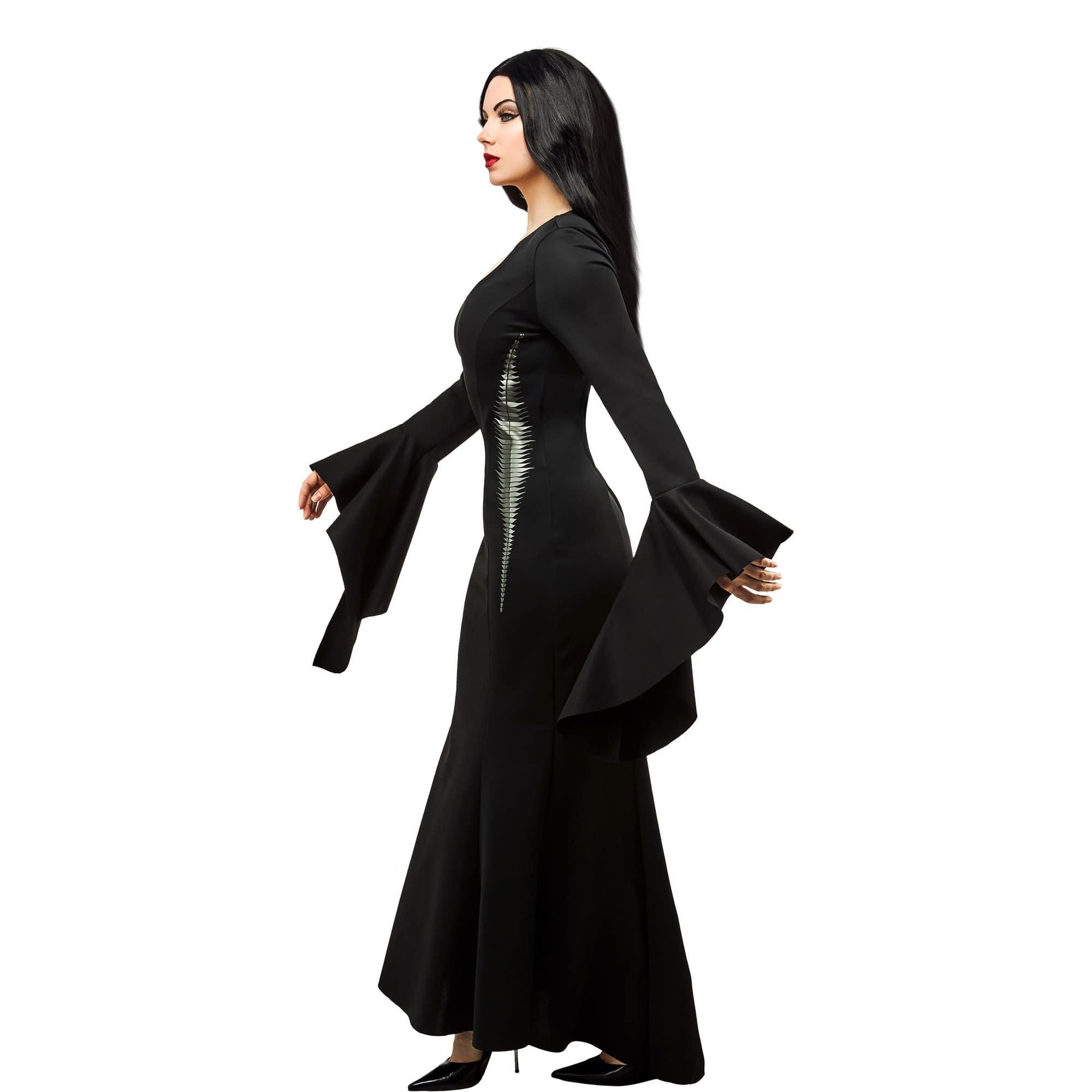 morticia black dress Addams sweetheart dress CHRISTY LACE L/S MAXI ShopMy Eligible Distressed level:Medium (some)
