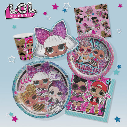 Prismatic Diva-Shaped Dessert Plates, 8.8in, 8ct - L.O.L. Surprise! Together 4-Eva